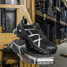Haix Halbschuh schwarz/silber Black Eagle Safety 41.1 Low ESD, S1P, EU-Schuhgröße: 40