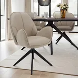 Esszimmerstuhl drehbar mit Armlehne Wohnzimmerstuhl Kunstleder Stuhl Homestyle4u