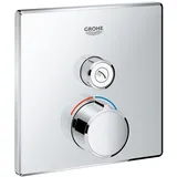 Grohe SmartControl Unterputzmischer mit 1 Absperrventil, eckige Rosette, Verbraucher, chrom,