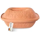 RÖMERTOPF Bräter KLASSIK Bräter, 3 Liter, Keramik, für 4 Personen, Keramik (Set), antihaft rot