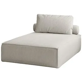 Fun Möbel Fun Moebel - Chaiselongue Sezlong Liege Celes Premium In Stoff Scala Sandgrau