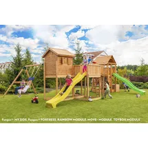 fungoo Spielturm Maxi Set Play Box 1,45 m Teak