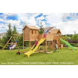 fungoo Spielturm Maxi Set Play Box 1,45 m Teak