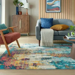 Kadima Design Bunter Handgewebter Teppich für das moderne Zuhause - `Fal` `Abstraction`. 160x230 cm