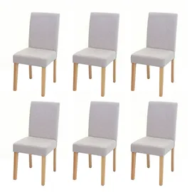 Mendler Esszimmerstuhl Littau Textil creme-beige 6er Set