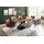 MCA Furniture MCA LIMONE 2 4 Fuß Stuhl mit Armlehnen Edelstahl/Leder 360° drehbar Remona - creme , Maße (cm): B: 61 H: 88 T: 62