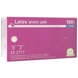 Medi-Inn® 100 "Medi-Inn®" Handschuhe, Latex puderfrei "White Grip" natur Größe M