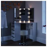 Vicco Eckschminktisch Arielle 110 cm mit Hocker