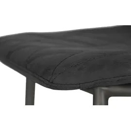 Möbel Kraft Barhocker Textil 49 x 99,5 x 55 cm Schwarz
