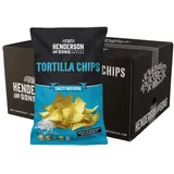 10x HENDERSON & SONS Salty Natural Tortilla Chips 125g