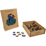 Philos Artefakt Holzpuzzle 2 in 1 Pfau, 132 Teile, in Holzbox