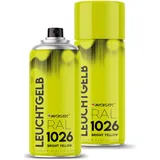 MICROTEC® Sprühlack | 400ml | hochwertiges Acryllackspray | matt oder glänzend | Sprühfarben für Metall, Holz, Kunststoff u.v.m. | große Farbauswahl (Leuchtgelb (Neongelb) - RAL 1026)