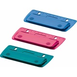 Herlitz Mini-Taschenlocher zum Einheften, Color-Blocking, farbig sortiert