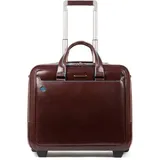 Piquadro Blue Square 2 Rollen Businesstrolley Leder 37 cm Laptopfach rot