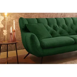 KAWOLA 2-Sitzer Charme Cord smaragd