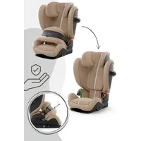 CYBEX Pallas G2 Plus, ISOFIX + Sicherheitsgurt, 1-2-3 (9 - 36 kg; 15 months - 12 years), 3-Punkt, Seitenschutz, Kopfstütze, Abwaschbare Abdeckung - Beige