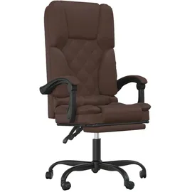 vidaXL Bürostuhl mit Massagefunktion Kunstleder Braun