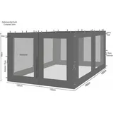Quick-star - 4 Seitenteile Mit Moskitonetz Für Rank Pavillon 3x3m Seitenwand Anthrazit Ral 7012
