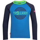 Trollkids Preikestolen Langarm-t-shirt - Medium Blue / Navy - 116 cm