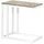 Beliani Beistelltisch 60 x 35 x 59 cm Braun/Weiß