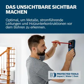 Bosch Professional GMS 120-27 mit Tasche; 2 x 1,5 V LR6-Batterie (AA)