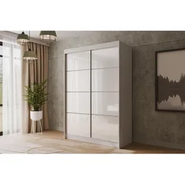 altdecor Schiebetürenschrank PEKA3 120 x 215 x 61 cm Weiß