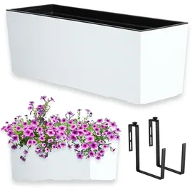 Kadax Blumenkasten 18,5 x 56 cm Weiß