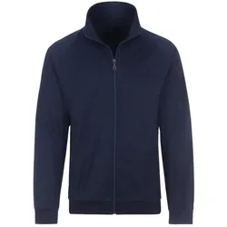 Sweatjacke TRIGEMA "TRIGEMA Raglanjacke aus Sweat-Qualität", Herren, Gr. 5XL, blau (navy), 70% Baumwolle, 30% Polyester, casual, Sweatjacken