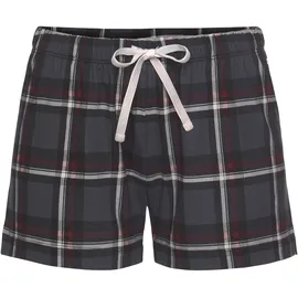 s.Oliver Pyjamashorts S.OLIVER, Damen, Gr. 36/38, N-Gr, rot (bordeaux, kariert), Single Jersey, Obermaterial: 50% Baumwolle, 50% Viskose, kariert, Basic kurz, Hosen, im Allover-Druck
