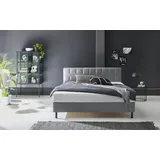 Atlantic Home Collection Boxbett Nikola inkl. TFK-Matratze H2, Hellgrau, 160 x 200 cm