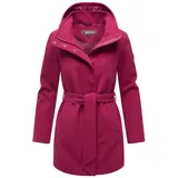 Marikoo Damen, Übergangsmantel (XS-3XL) - Eleganter Mantel mit Taillengürtel und Oversized Hood Kapuze