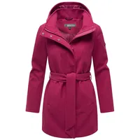 Marikoo Damen, Übergangsmantel (XS-3XL) - Eleganter Mantel mit Taillengürtel und Oversized Hood Kapuze