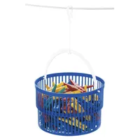 Wenko Wäscheklammer-Korb Set inkl. 30 Klammern 19 x 9 x 19 cm Blau