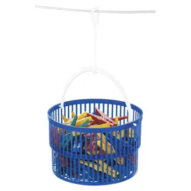 Wenko Wäscheklammer-Korb Set inkl. 30 Klammern 19 x 9 x 19 cm Blau