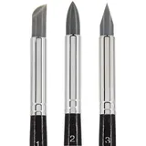 Meyco Modellierpinsel Set 3 St. 16,5 cm Schwarz