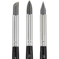 Meyco Modellierpinsel Set 3 St. 16,5 cm Schwarz