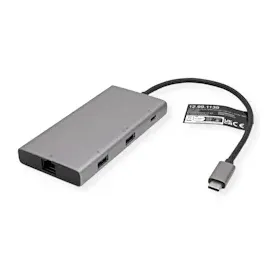 Value USB-C Dock HDMI+DP+GbE+ 2xA+ 1xC+ PD 4K60 - Digital/Daten - Digital/Display/Vide (USB-C, Dockingstation, HDMI+DP 3x USB 3.2Gen1 (1x C 2x A), 1x 1x RJ45