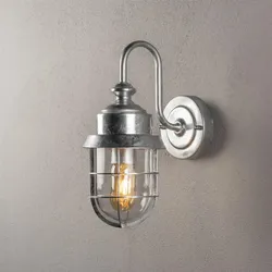 Cerignola Wandl. E27 galvanisiert klares Glas