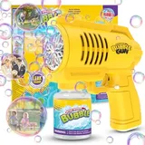 Bombble Automatische Seifenblasenpistole, Seifenblasenmaschine Gun Kinder 10000+ Blasen/Minute mit 130ML Seifenblasenlösung, Blasenspielzeug Geschenk für Kinder/Geburtstag/Party