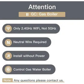 Moes Smart Thermostat WLAN Temperaturregler für Wasser und Gas Heizung