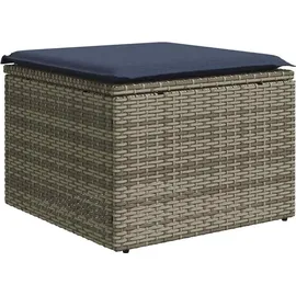 vidaXL Gartensofa-Set mit Kissen, grau, Polyrattan