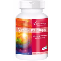 Vitamin K2 200 μg - 365 Tabletten - natürliches Menaquinon MK-7 | Vitamintrend