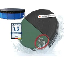 planenfux Planenfux® Poolabdeckung rund 305 cm (Für Ø280-320 cm Becken) | 2-in-1 Poolplane aus 200g/m2 PE Material | Solarplane Abdeckplane Rundpool für Sommer & Winter | Ø 380 cm Schwimmbecken Abdeckung