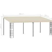 vidaXL Wand-Pavillon 3 x 6 m Creme