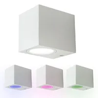 V-Tac Wandleuchte Außenleuchte Wandlampe Fassadenleuchte Haustürlampe, Aluminium weiß, dimmbar