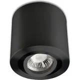 ISOLED Deckenaufbauleuchte rund für GU10/MR16, Alu schwarz, exkl. Leuchtmittel