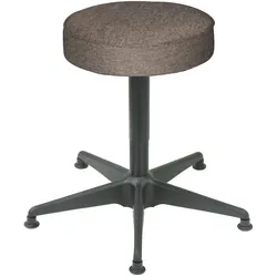 PROREGAL Drehspindel-Hocker Atlanta | Sitzhöhe 47-61cm | Tragfähigkeit 110kg | Polstersitze | Stahl-Fußkreuz mit Gleiter | Anthrazit