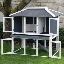 Kerbl Kaninchenstall Villa 118 x 68 x 118 cm grau