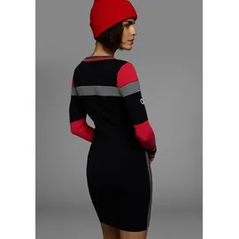 KangaROOS Strickkleid Gestreift Rot/Schwarz/Weiß 34