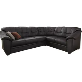 sit&more Eckcouch Kunstleder 2-Sitzer Schwarz
